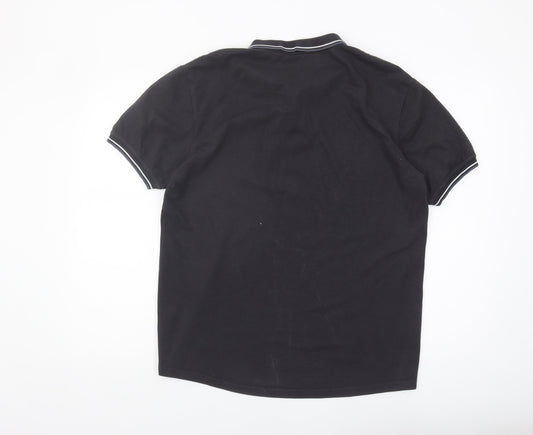 Firetrap Men's Black Polo Shirt XL