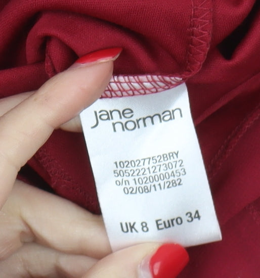 Jane Norman Women’s Red One Shoulder Long Dress