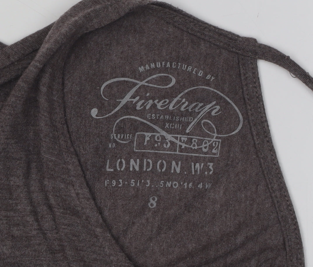 Firetrap Women's Brown V-Neck Top Size 8