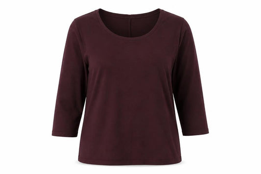 Womens UK Size 12 FatFace Purple Cotton Blend T-Shirt