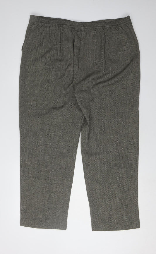 Honor Millburn Grey Women's Straight Trousers Size 22
