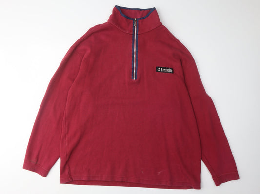 Columbia Men's Red XL 1/4 Zip Sweatshirt