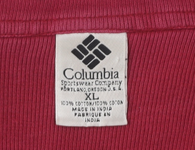 Columbia Men's Red XL 1/4 Zip Sweatshirt