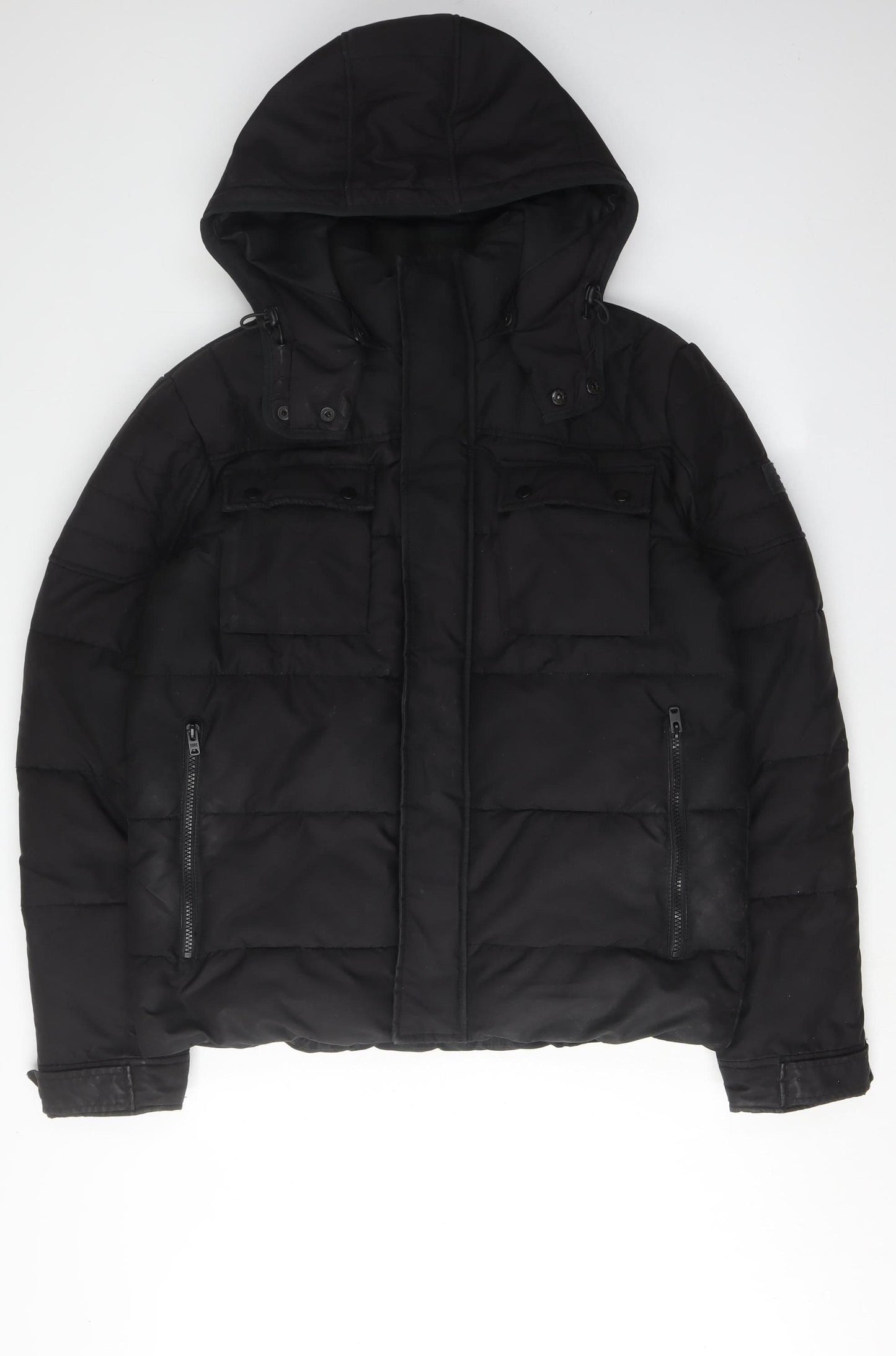 Jack & Jones Men's Black Puffer Jacket L Casual