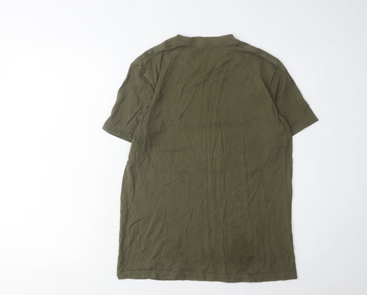 Converse Men's Green XS Graphic T-Shirt, Logo Accent