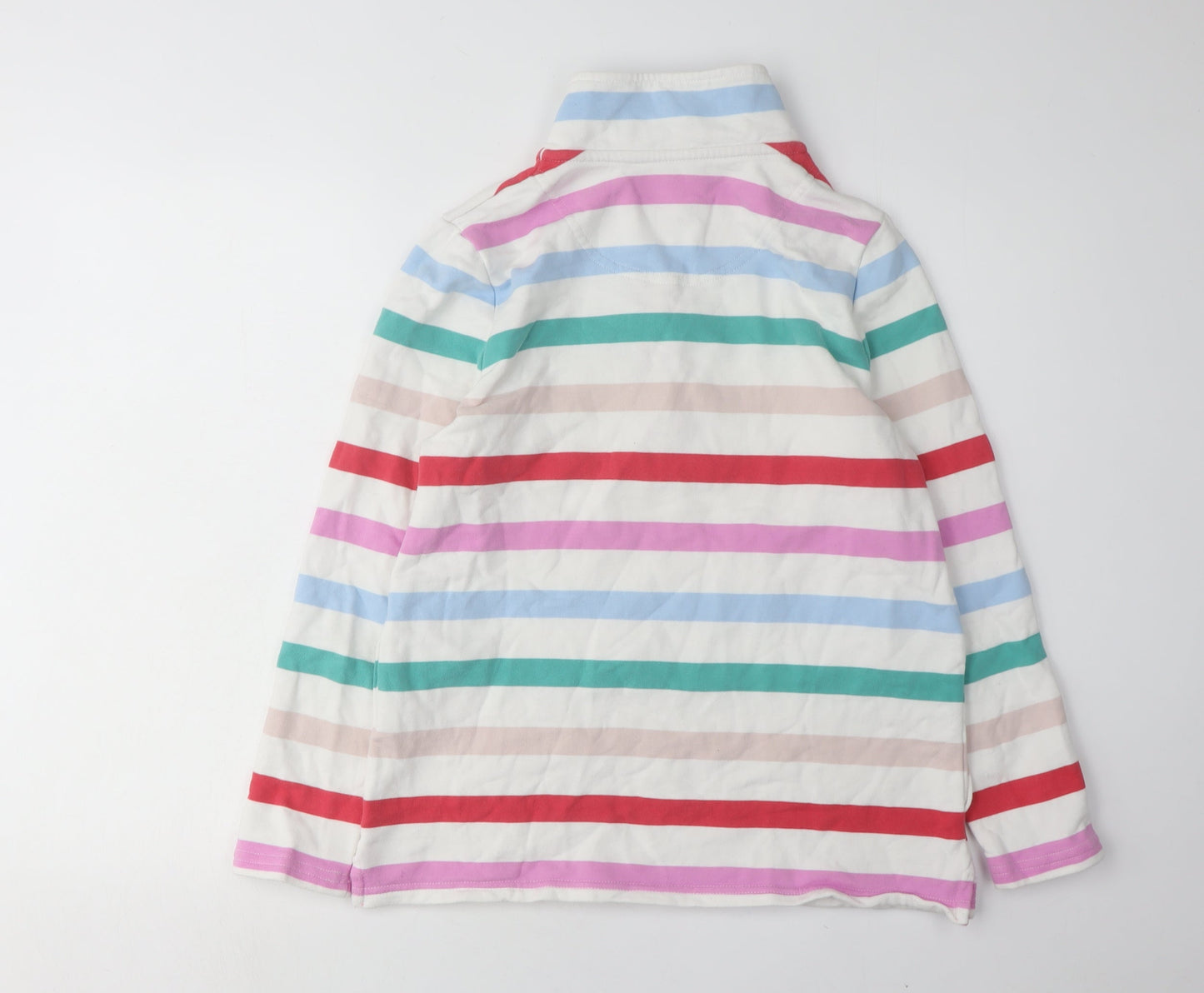 Joules Women's Striped Pullover Sweatshirt, Multicoloured, Size 10