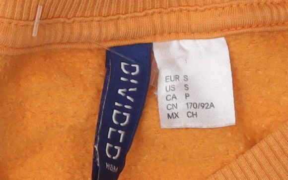 H&M Unisex Orange S Graphic Pullover Sweatshirt