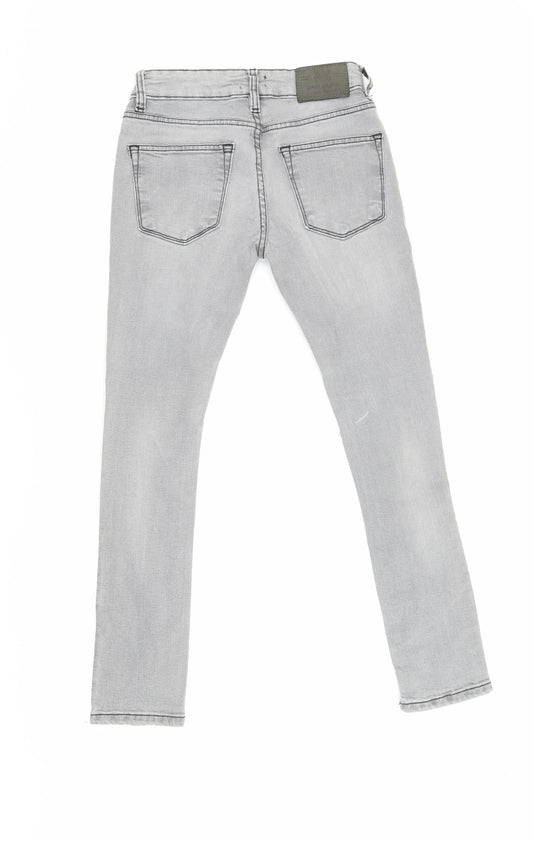 River Island Slim Fit Grey Distressed Skinny Jeans