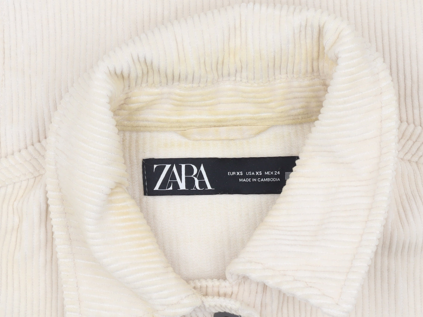Zara Women's Beige Corduroy Shacket XS