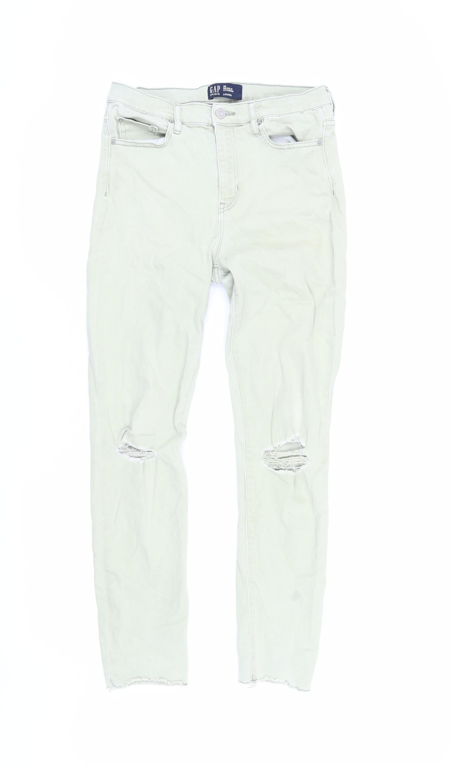 Gap Women’s Grey Jegging Jeans Size 8, Distressed Style