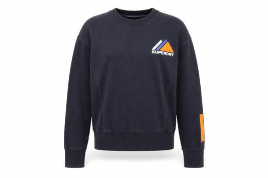 Womens UK 8 Regular Superdry Black Pullover Sweatshirt