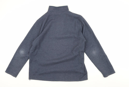 Mountain Warehouse Men's Blue 1/2 Zip Fleece Sweatshirt L