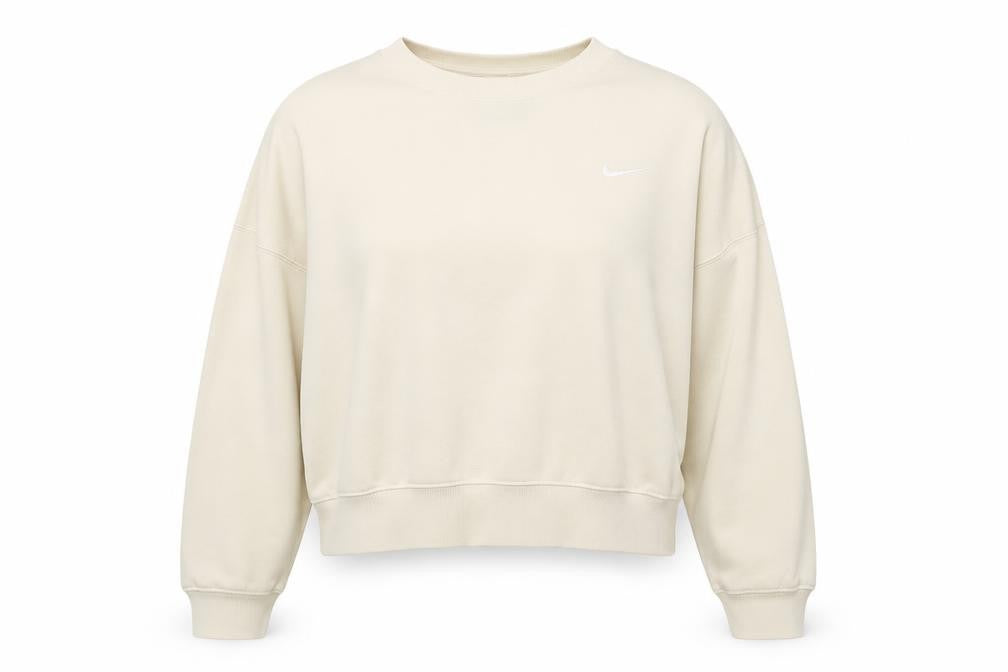 Womens UK L Regular Nike Ivory Pullover Sweatshirt