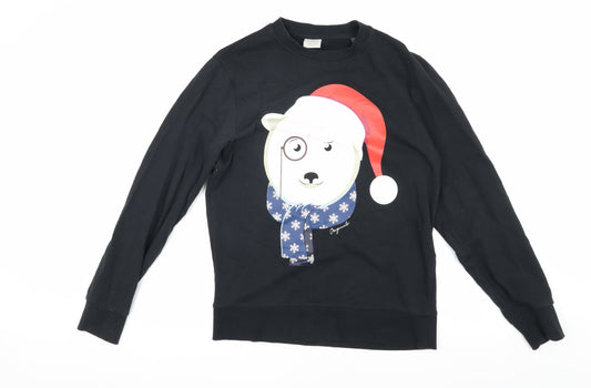 Jack & Jones Men's Black Christmas Sweatshirt S