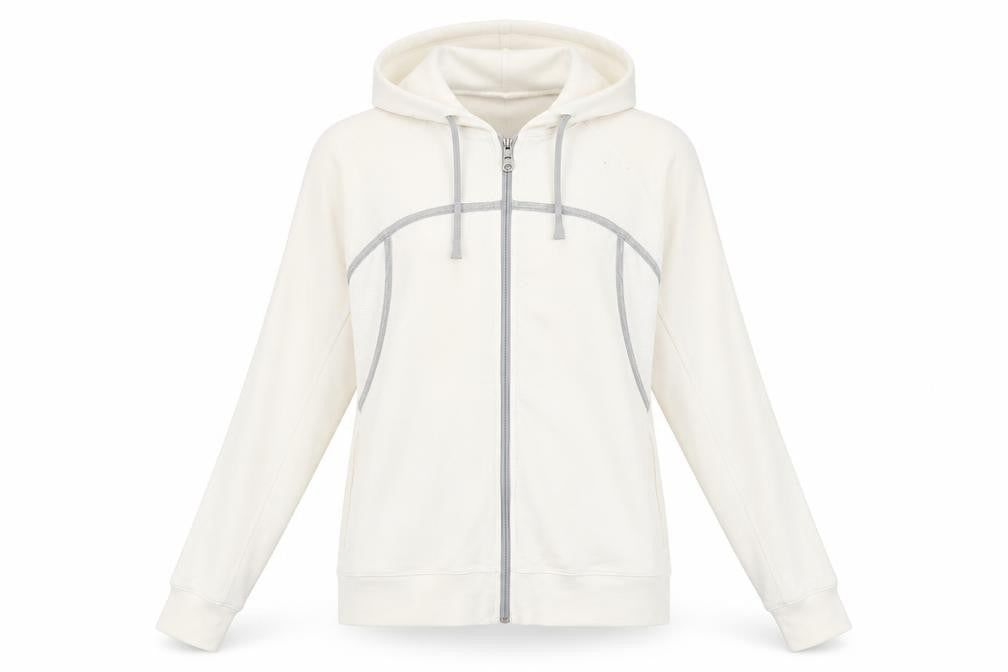 Womens UK Size S Regular Champion White Polyester Blend Jacket