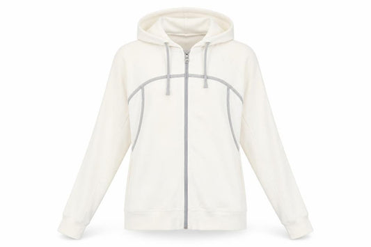 Womens UK Size S Regular Champion White Polyester Blend Jacket