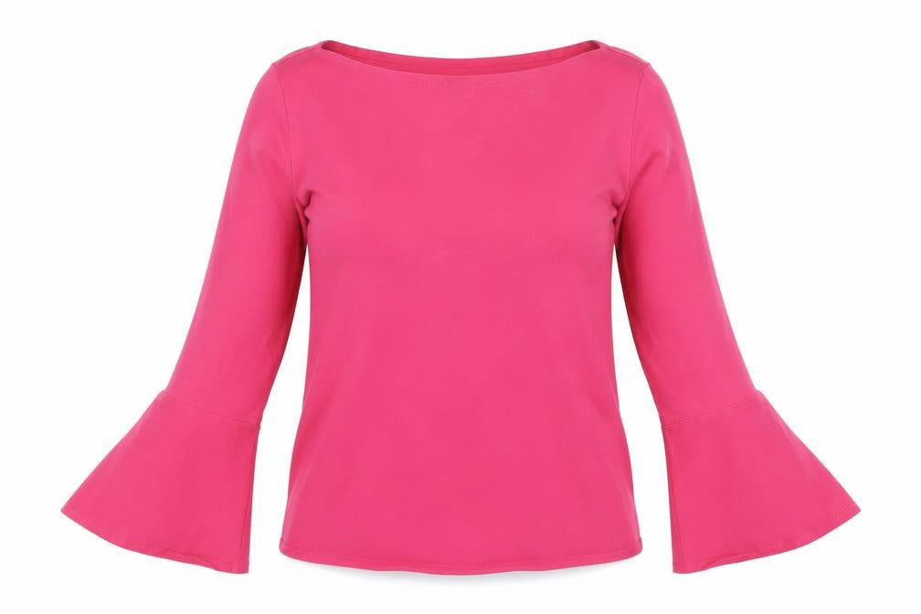 Womens UK Size XS Hobbs Pink Cotton Blend Blouse