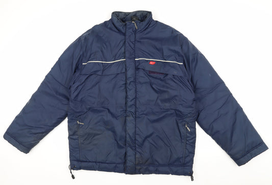 Nike Men's Blue Puffer Jacket, Size L, Casual Winter