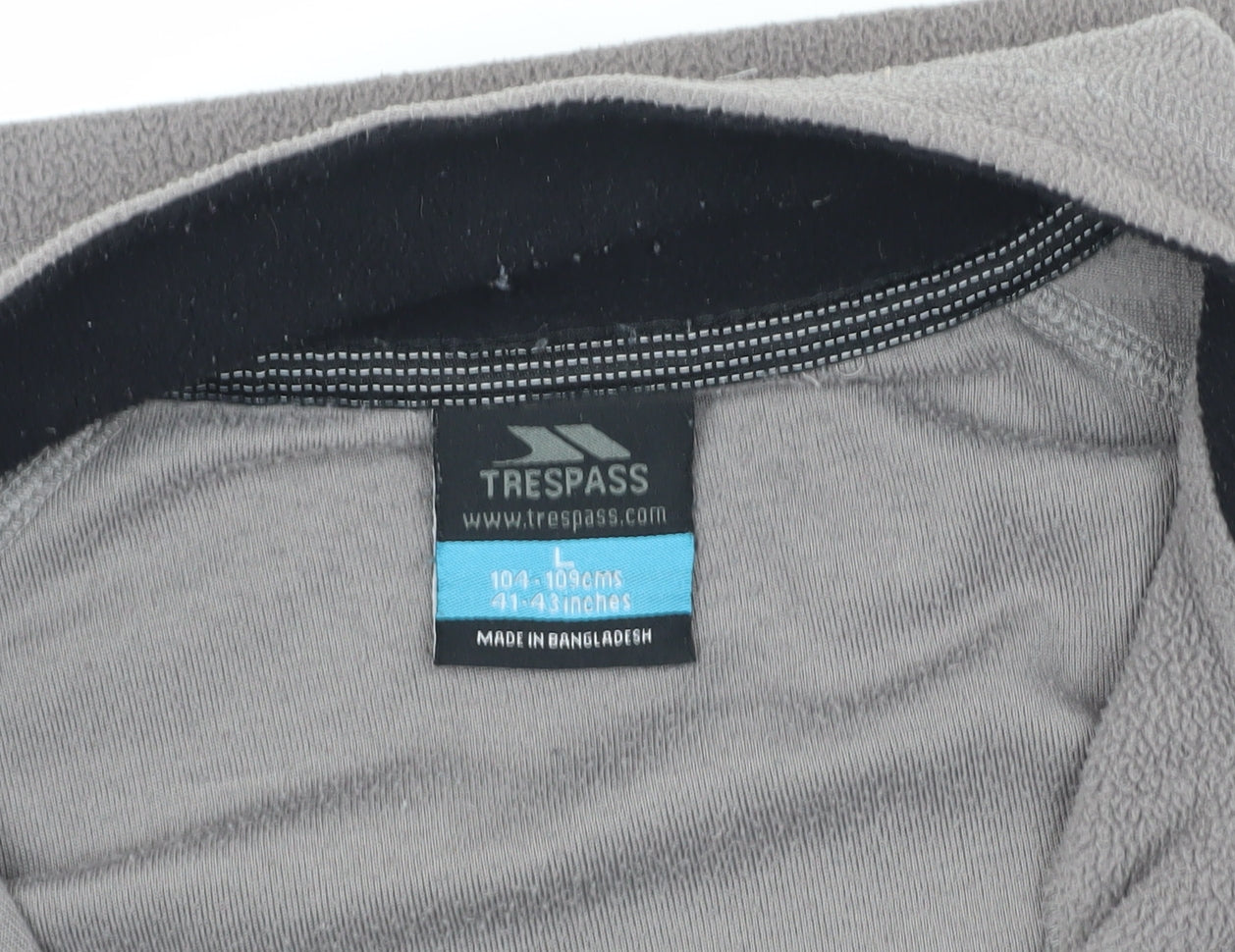 Trespass Men's Grey Fleece 1/4 Zip Sweatshirt L