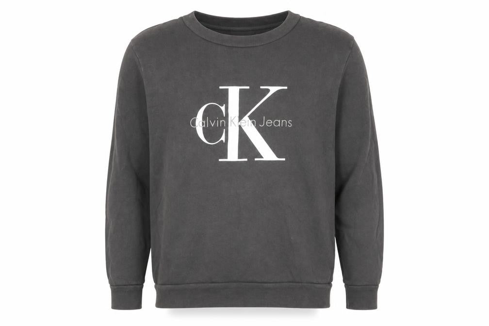 Mens UK S Regular Calvin Klein Jeans Black Pullover Sweatshirt