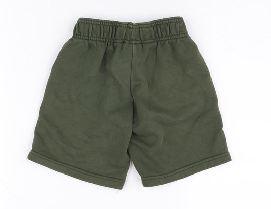 Adidas Boys Green Athletic Shorts 5-6 Years