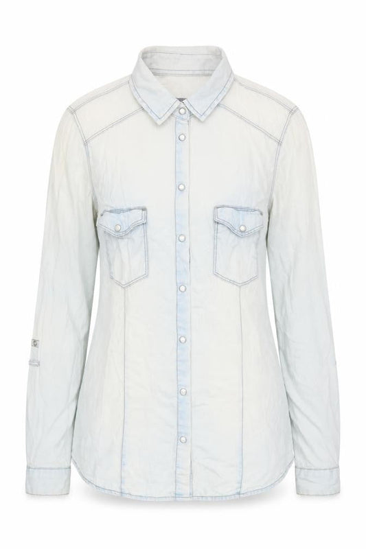 Womens UK Size S Stradivarius Blue Cotton Button-Up