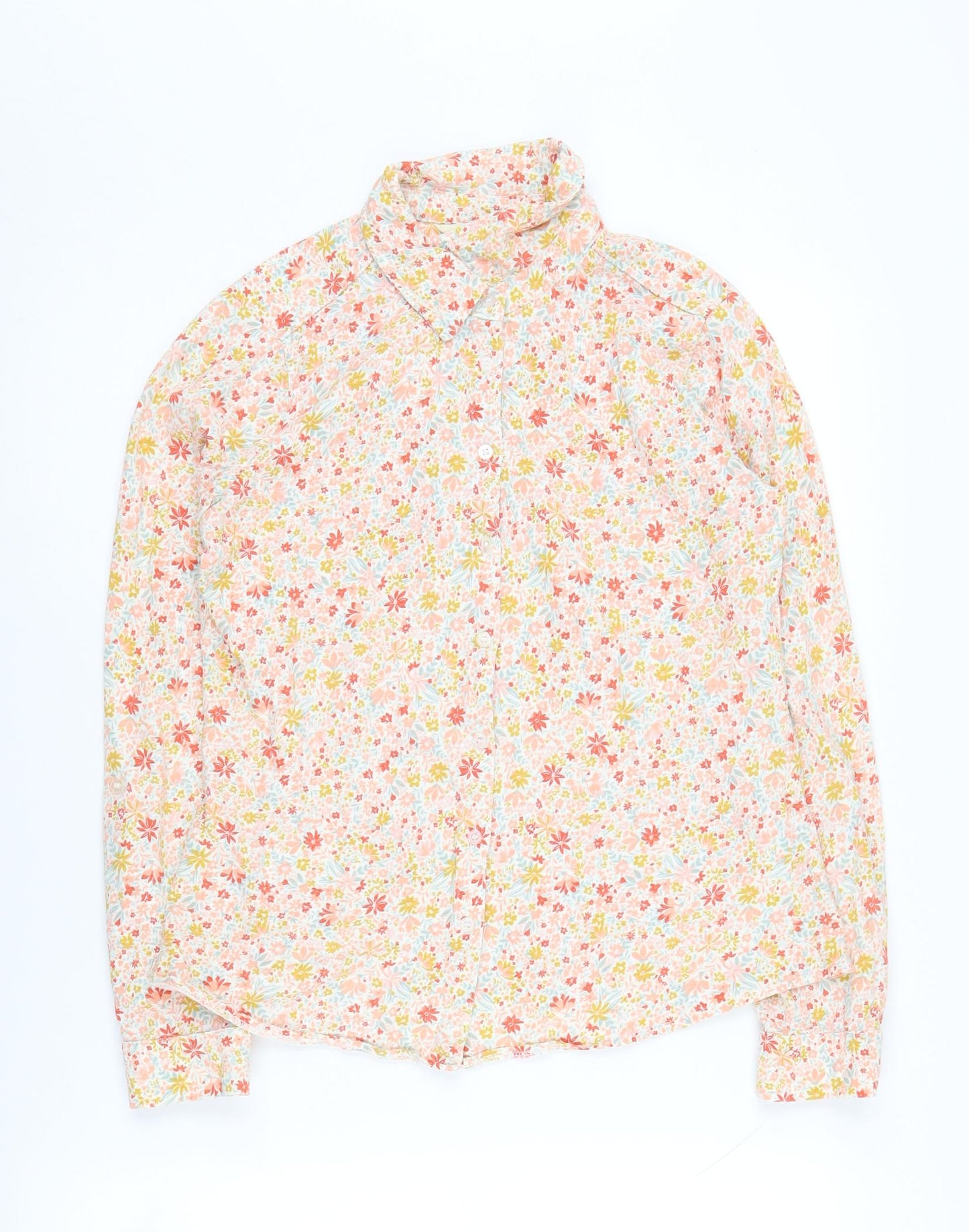 WoolOvers Women's Floral Cotton Blouse XS Multicoloured