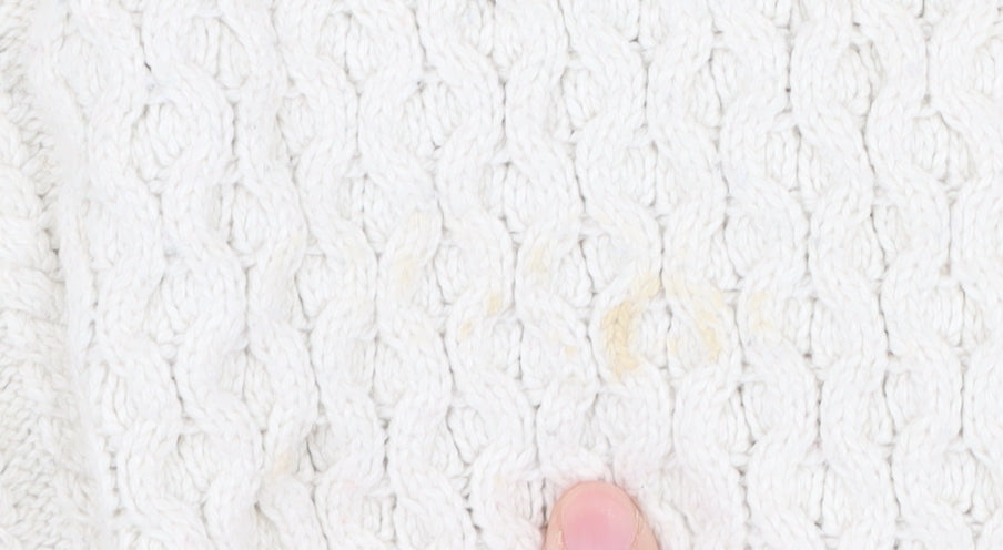 GAP Women's Ivory Cable-Knit Pullover Jumper, Size L
