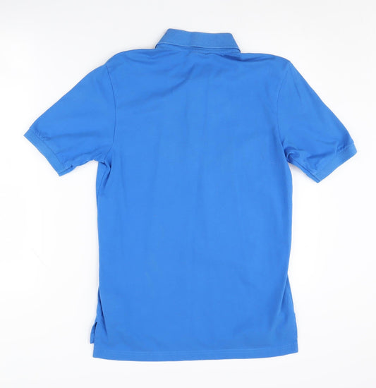 Adidas Men's Blue Polo Shirt, Size S, Logo Accent