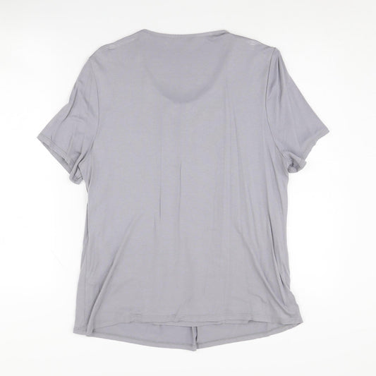 Windsmoor Women's Grey Basic T-Shirt M Scoop Neck