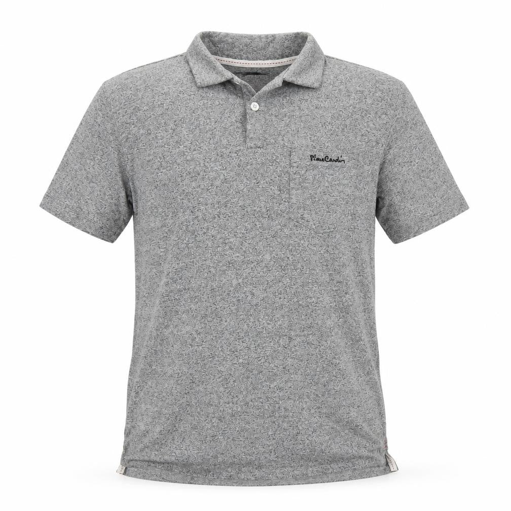 Pierre Cardin Men's Grey Polo Shirt L, Short Sleeve Casual
