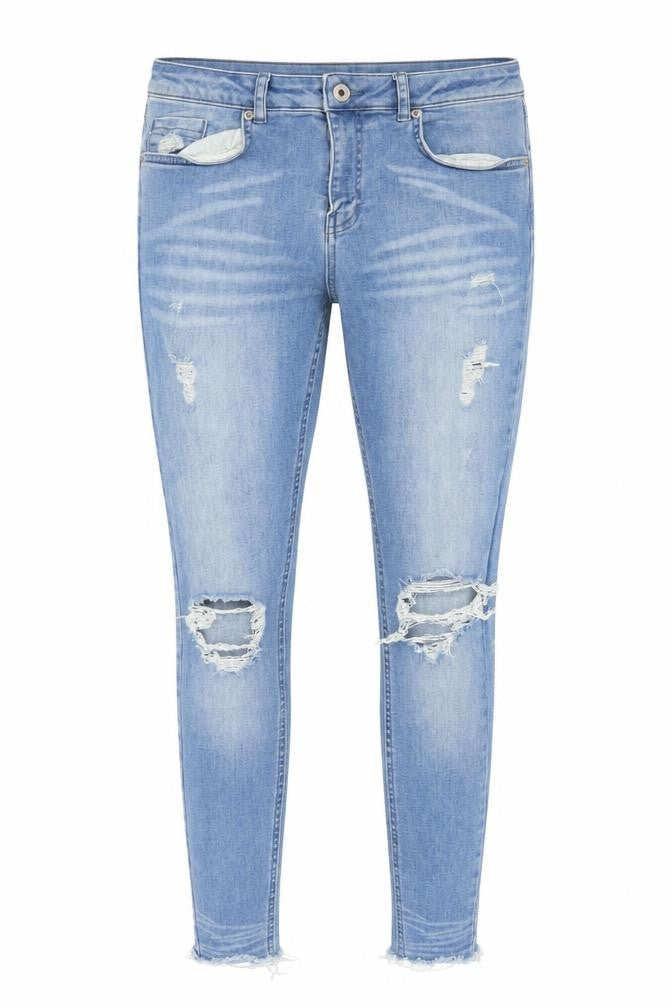 Prè London Women's Blue Distressed Skinny Jeans Size 32