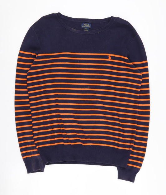 Polo Ralph Lauren Men's XL Blue Striped Pullover Jumper