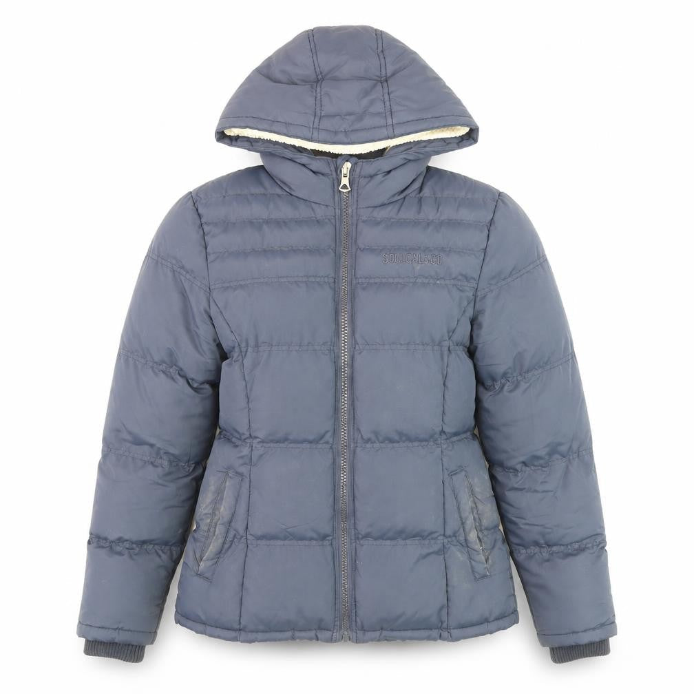 SoulCal Women's Blue Puffer Jacket Size 8