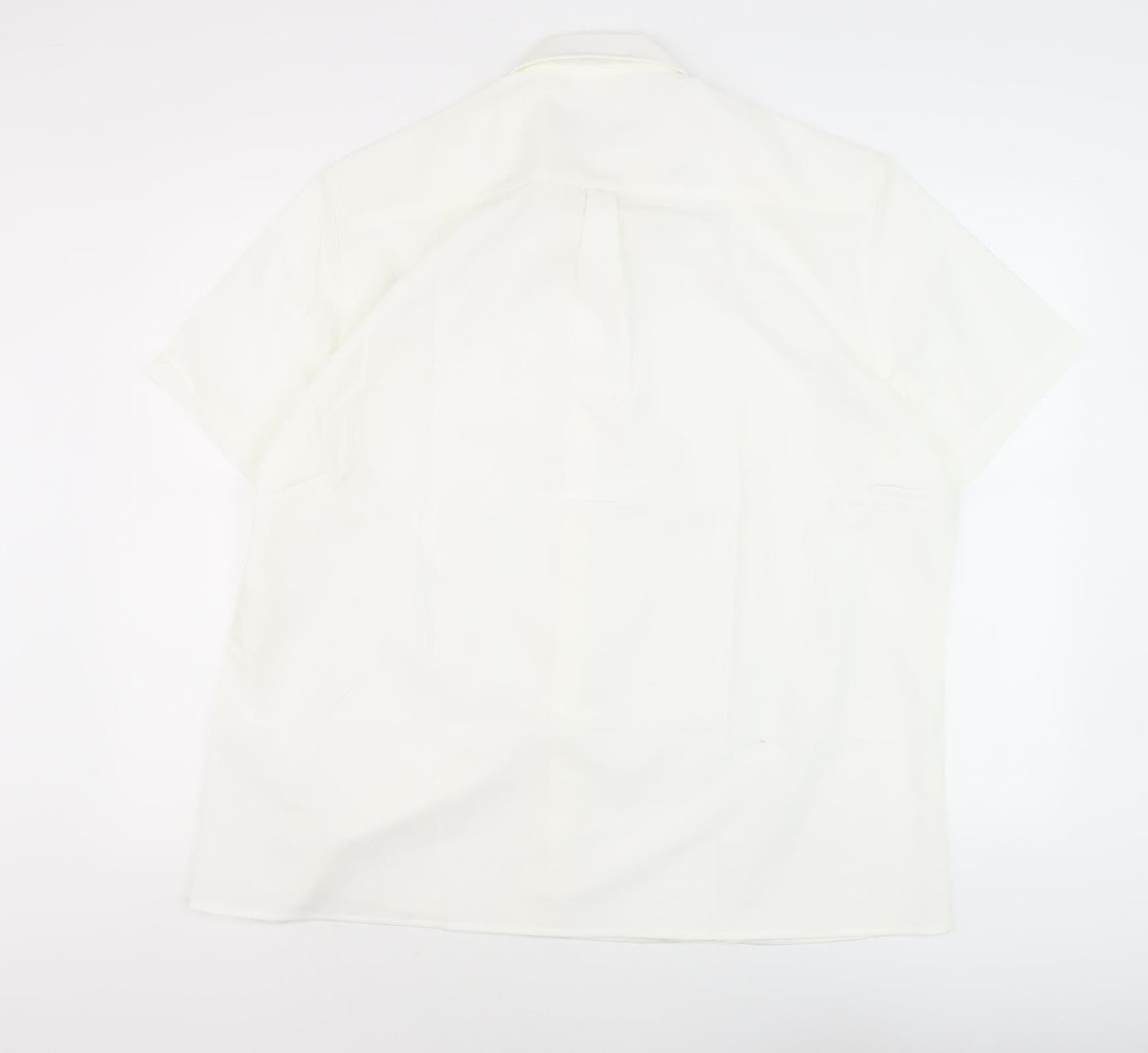 COOFANDY Men's White Short Sleeve Button-Up Shirt, 2XL