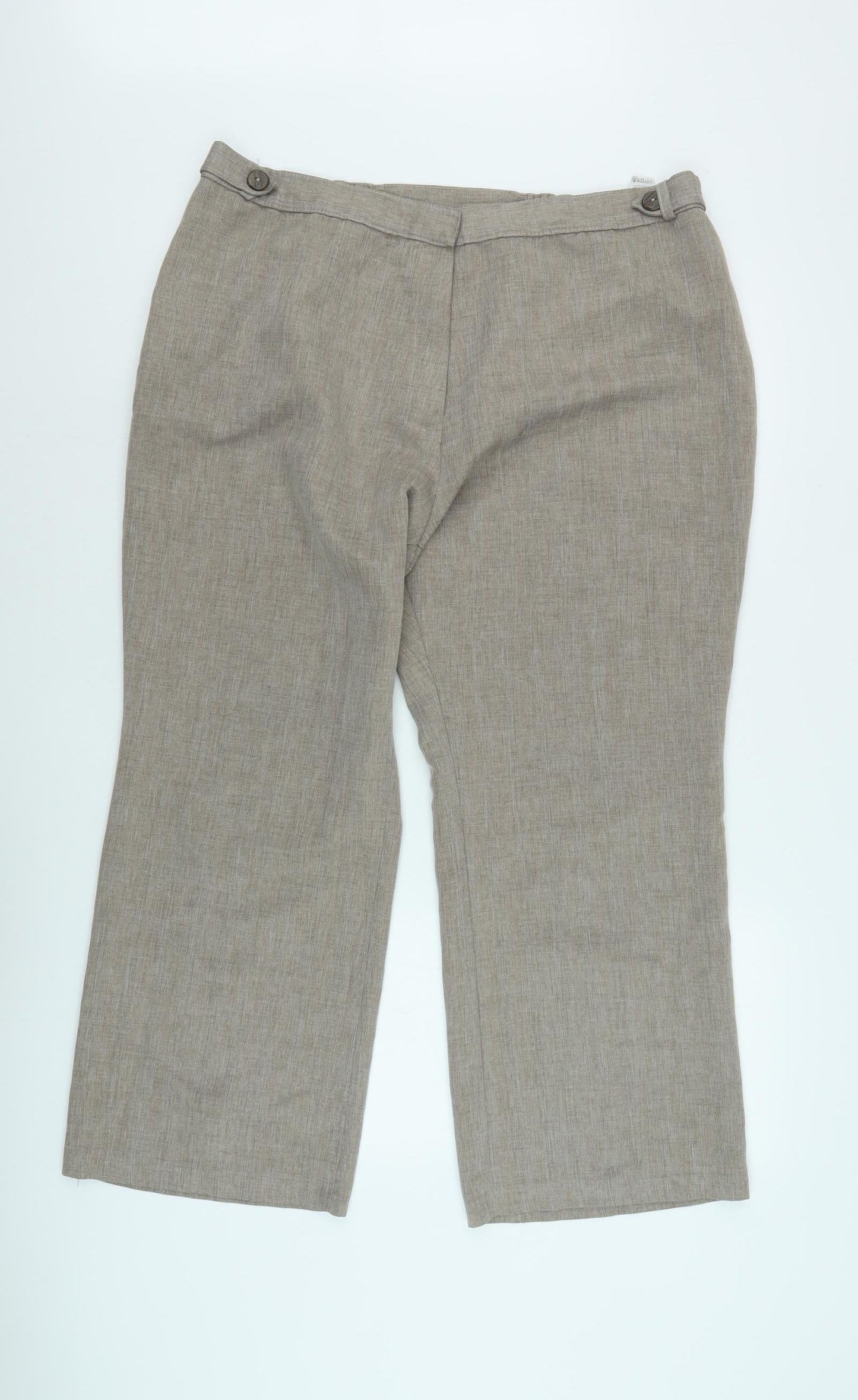 Marks and Spencer Women's Beige Trousers, Size 20, Relaxed Fit