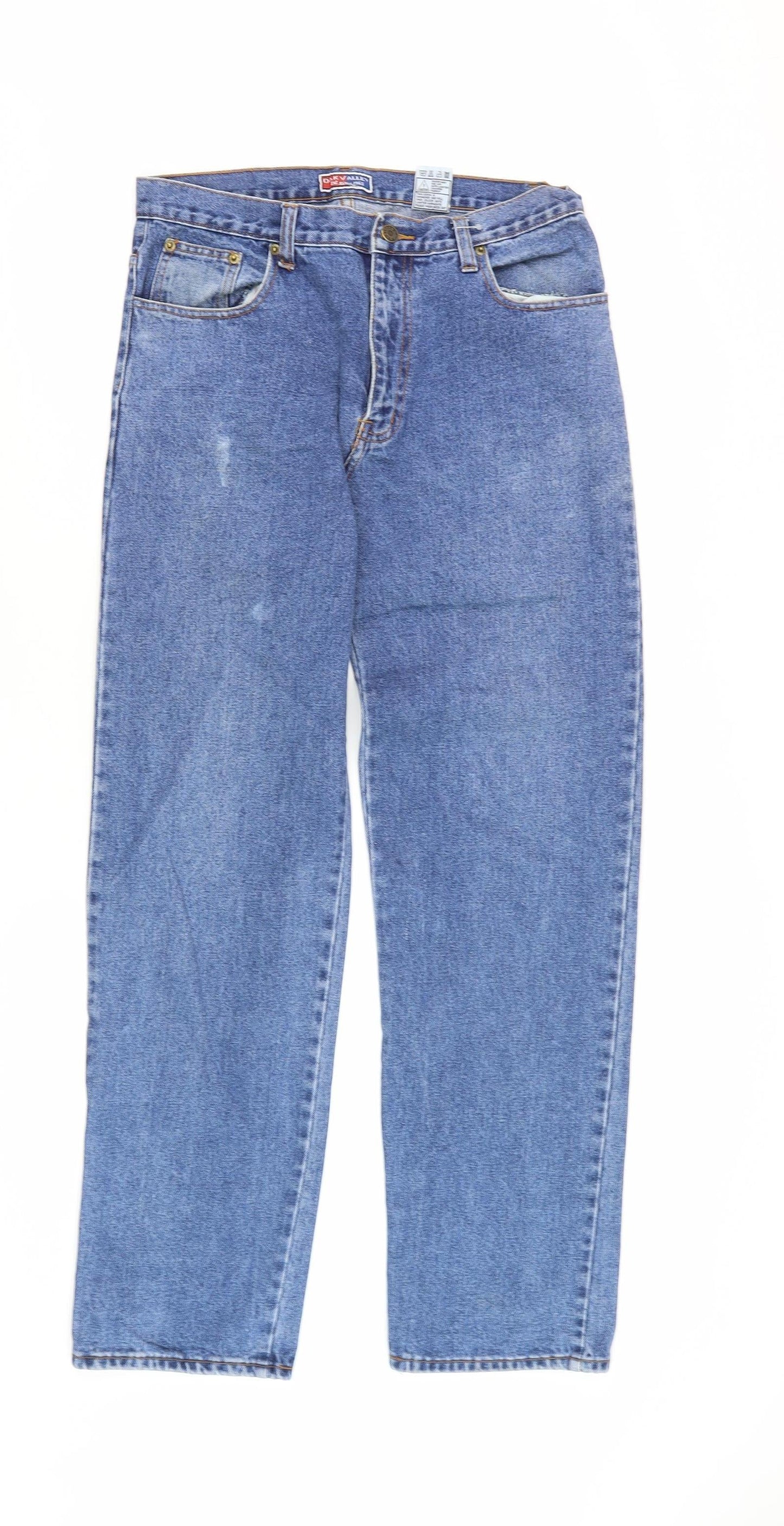 Oak Valley Men's Blue Straight-Leg Jeans, Size 34