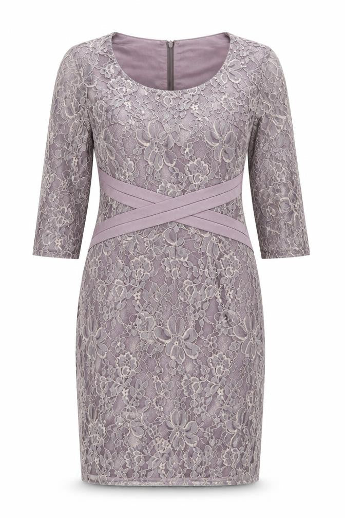 Mascara Women's Purple Lace Sheath Dress M