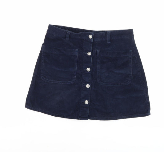 Vero Moda Women's Blue A-Line Corduroy Skirt - S