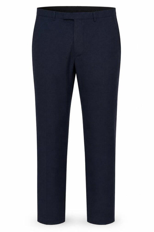 Kenneth Cole Men's Blue Check Trousers 32R Business Formal