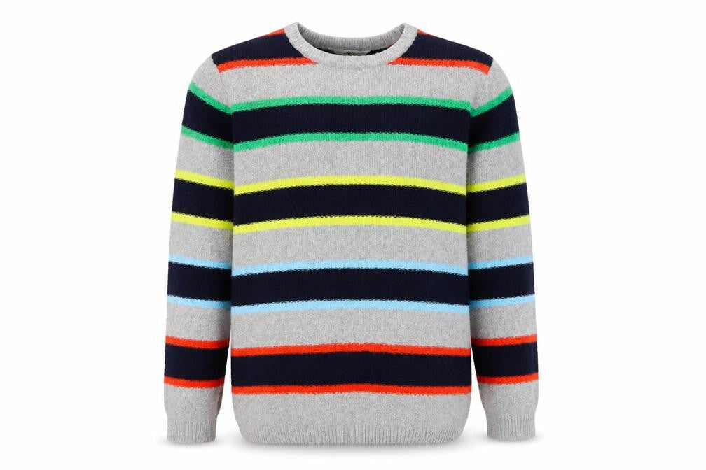 Marks and Spencer Girls Multicolour Stripe Jumper, Size 11-12