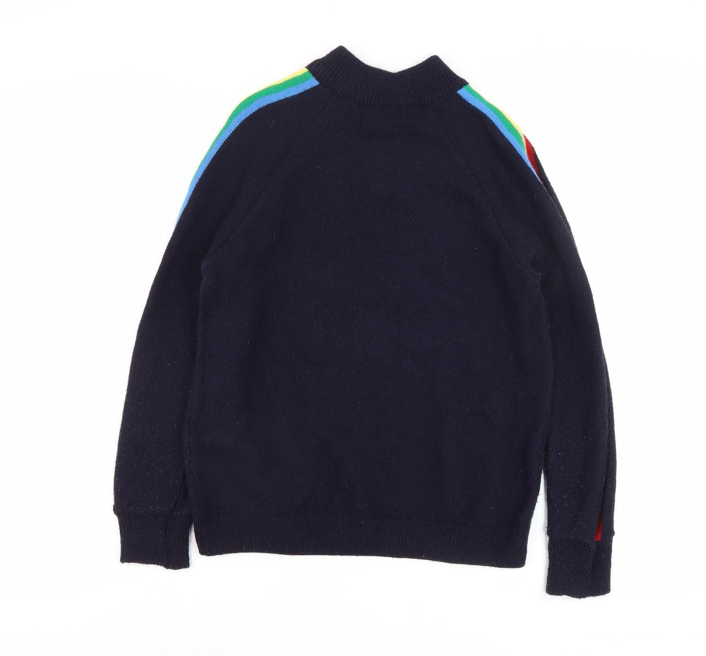 Next Women's Blue Full Zip Jumper, Size 6, Rainbow Accent