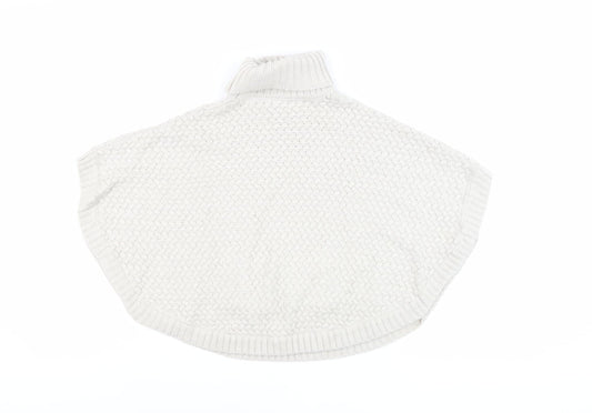 John Lewis Girls Ivory Knit Cape Jumper 5-6 Years