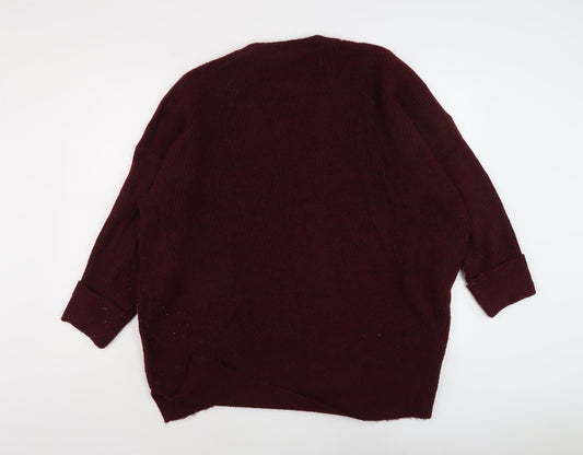 JD Williams Women's Red V-Neck Jumper Size 24/26
