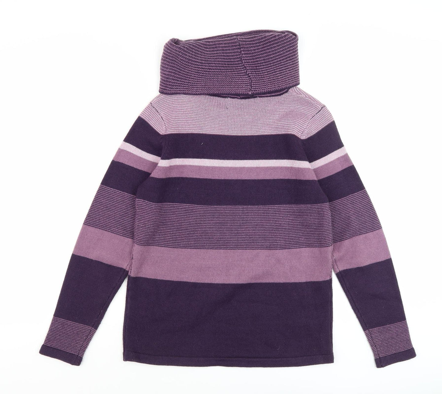 Isle Women's Purple Striped Pullover Jumper Size S