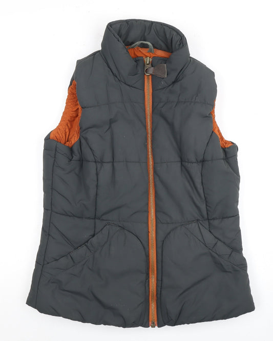 Joules Women’s Puffer Gilet Grey/Orange UK 12