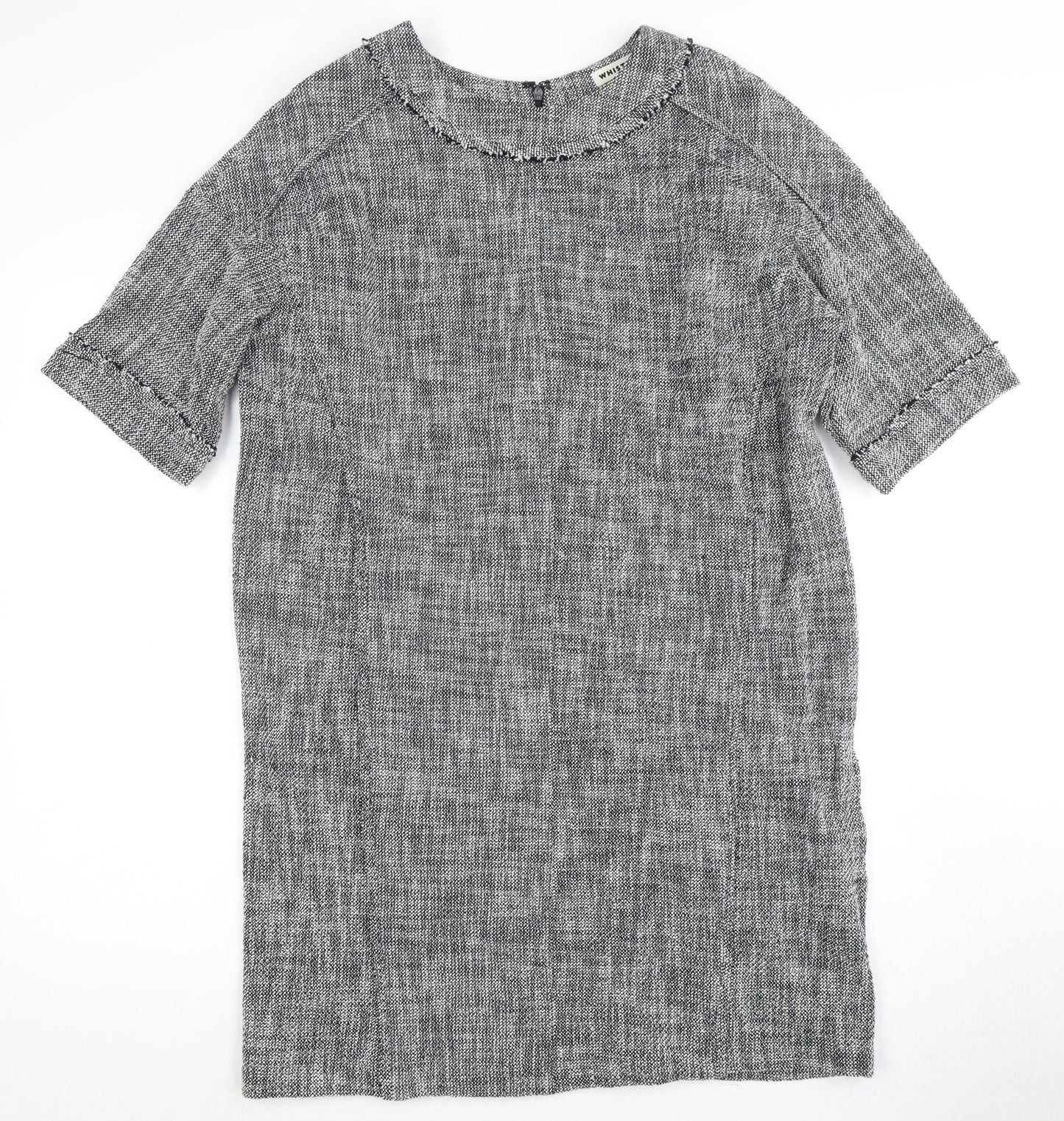 Whistles Grey Half Sleeve Women's Dress, Size 12