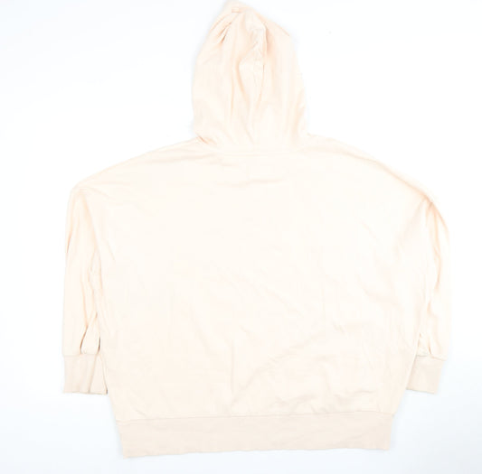 Night Owl Women's Beige Floral Pullover Hoodie L