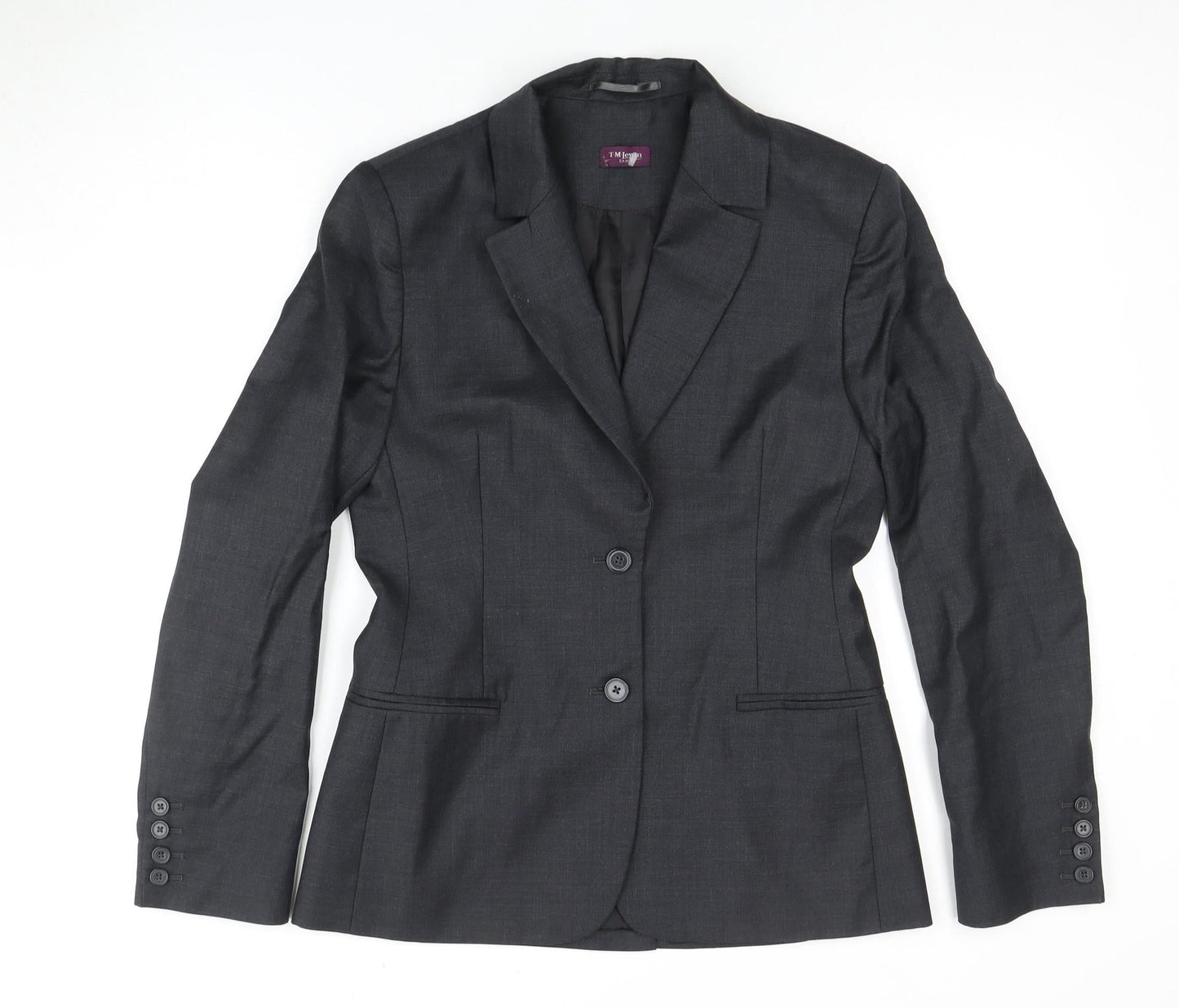 T.M. Lewin Women's Black Suit Jacket UK 12 Classic Fit