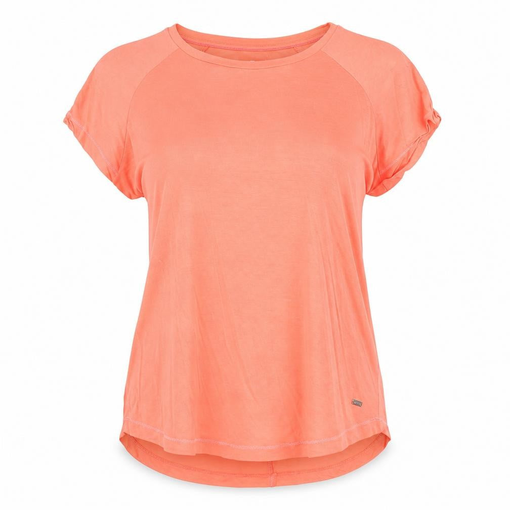 Womens UK Size S Tommy Hilfiger Orange Modal Blend T-Shirt